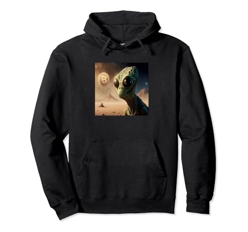 Bitcoin Aliens Aliens Space Mars Civilization BTC Pullover Hoodie