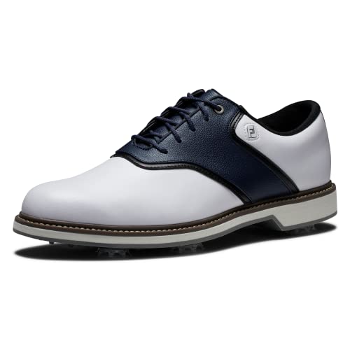 FootJoy Men's FJ Originals Golf Shoe, White/Navy, 11