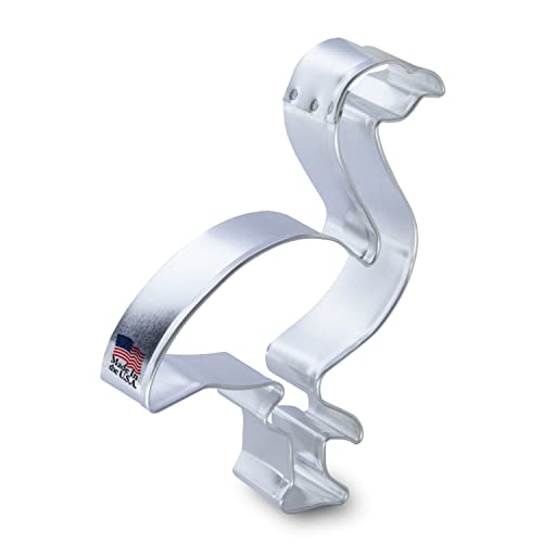 Foose Brand Flamingo Cookie Cutter 3.75 in, Tin Plate Steel, USA Made