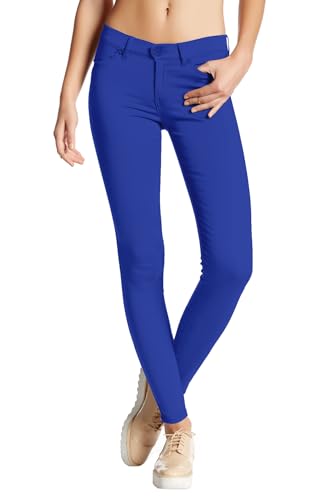 Hybrid & Company Womens Hyper Ultra Stretch Comfy Skinny Leg Work Casual Pants P44876SK ROYAL M