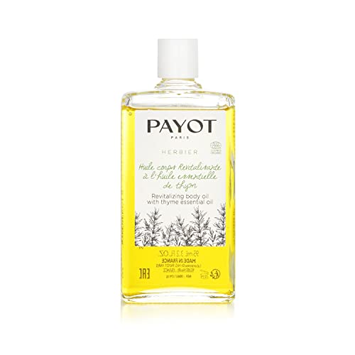PAYOT - Herbier Range - Organic Revitalizing Body Oil with Thyme Essential Oil - France - 95 ml Glass Jar