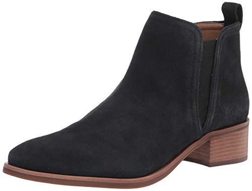 Lucky Brand womens Pogan Bootie Chelsea Boot, Black Leather, 9 US