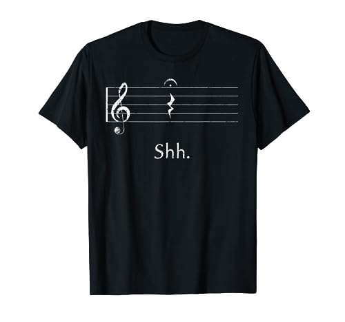 Funny Music Shirt Shh Quarter Rest and Fermata T-Shirt