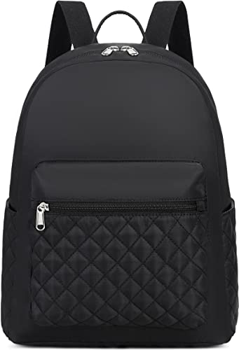 LEDAOU Mini Backpack Girls Cute Small Backpack Purse for Women Teens Kids School Travel Shoulder Purse Bag (Quilted Black, 1 Pcs)