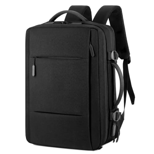 36-55L Travel Backpack for PS Portal/PS5/PS5 Slim/PS4, Large Capacity Carrying Case Expandable Laptop Backpack Waterproof Storage Bag With USB Connector for PS5 Slim/PS4/PS Portable Accessories Black