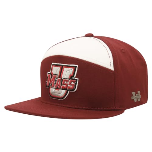UMass University of Massachusetts Amherst Minuteman 7 Panels College Cap Hat - Cardinal