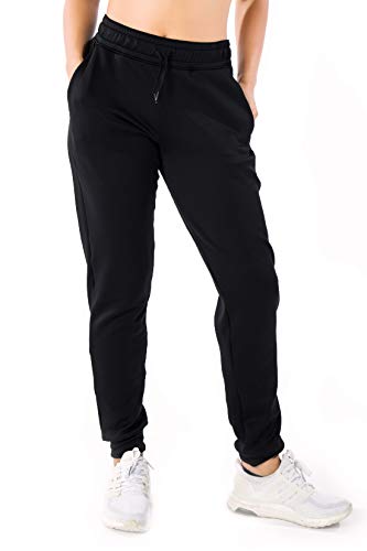 Yogipace Tall Women's 31' High Waisted Fleece Lined Joggers Thermal Warm Winter Sweatpants Black Size S