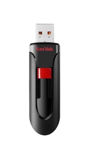 SanDisk 64GB Cruzer Glide USB 2.0 Flash Drive - SDCZ60-064G-B35, Black