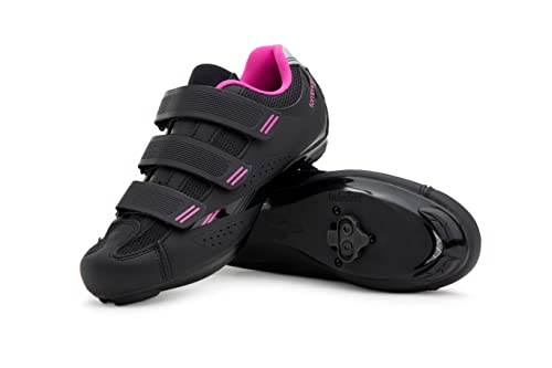 Tommaso Women's SPD Indoor Cycling Shoes Pista 100 Cycling Shoes for Echelon Bikes, with Pre-Installed SPD Clips - Bike Shoes for Women, Cycling Shoes Women, Indoor Spin Shoes - Cycling Bike Pink 39