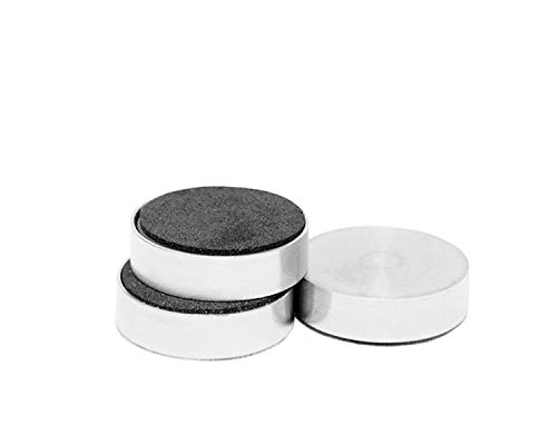 12 Brushed Steel Round Fridge Magnets. Button Shaped Silver Magnets perfor for Fridge, Kitchen, Cabinets, Classrooms and Whiteboards