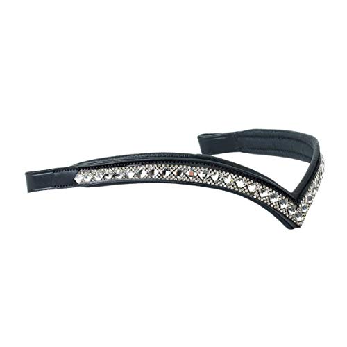 English Riding Supply Ovation Veronica V Browband, Black
