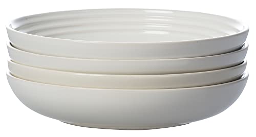 Le Creuset Stoneware Pasta Bowls, White, 9.75', Set of 4