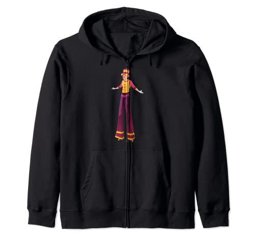 Clown On Circus Stilts Circus Lover Zip Hoodie