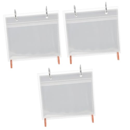 Abaodam 3pcs scrapbook photo stand album Clip folder photo folder desktop loose leaf desktop mini photo book Acrylic table photo album the album photo frame photo album Photo album mini