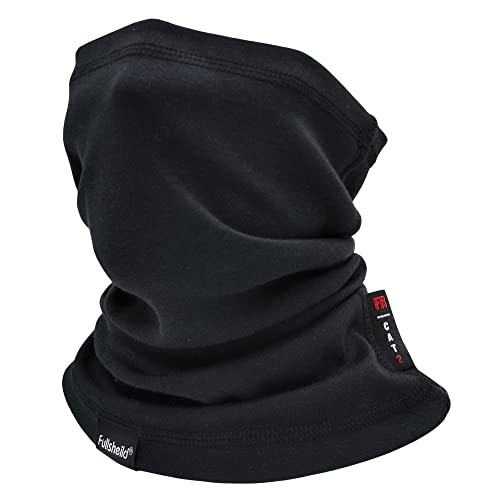 Fullsheild FR Face Mask 12CAL Flame Resistant Full Cover Neck Gaiter Snood for Tactical Motorcycling Welding Hunting Army Military Working Black One Size