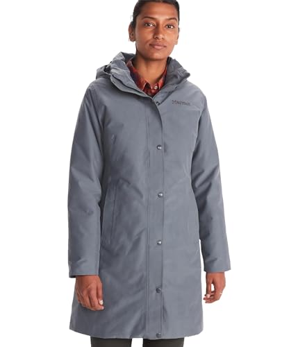 MARMOT Women's Chelsea Down-Insulated Waterproof Coat, Steel Onyx, Large