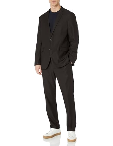 Kenneth Cole REACTION Men's Performance Fabric Slim Fit Suit, Black