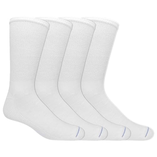 Dr. Scholl's Men's Diabetes & Circulator Socks, White, 13-15
