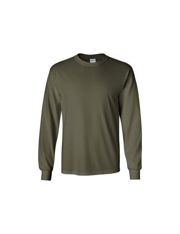 Gildan Long Sleeve, (G540) Tshirt Military Green, X-Large