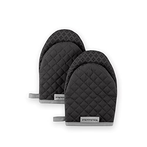 KitchenAid Asteroid Mini Oven Mitt, 5.5'x8', Black