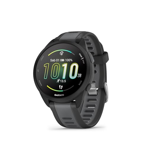 Garmin Forerunner 165, Running Smartwatch, Colorful AMOLED Display, Training Metrics and Recovery Insights, Black