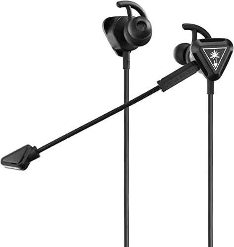 Turtle Beach Battle Buds In-Ear Gaming Headset for Mobile & PC with 3.5mm, Xbox Series X/ S, Xbox One, PS5, PS4, PlayStation, Switch – Lightweight, In-Line Controls - Black/Silver