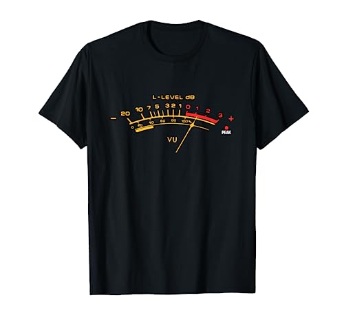 Volume VU Meter Vintage Audio Engineer Recording Fan T-Shirt