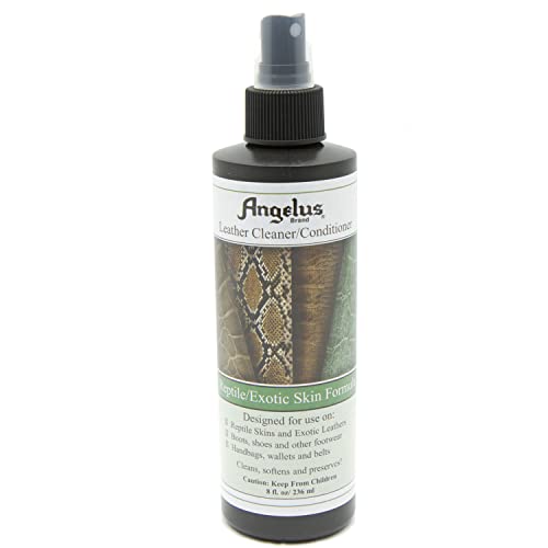 Angelus Reptile Exotic Skin Cleaner & Conditioner 8 Oz | For Boots, Shoes, Bags, Wallets, Jackets - Made in USA