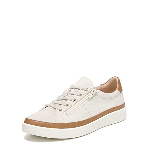 Vionic Women's Essence Mayra Suede Fashion Sneaker- Supportive Casual Shoes That Includes a Built-in Arch Support Cream Suede 9 Medium