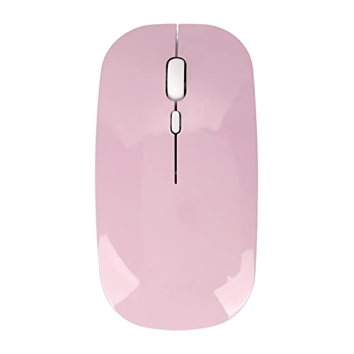 Wireless Optical Pocket Mouse, Portable Mini Silent Computer Gaming Mouse with USB Nano Receiver, 2.4G Dual Mode Wireless Mouse for Office Home Laptop PC Phone (Pink)