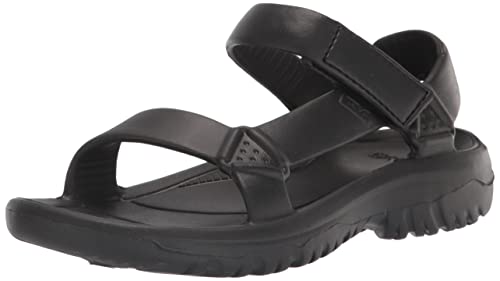 Teva K Hurricane Drift Sandal, Black/Black, 2 US Unisex Little Kid