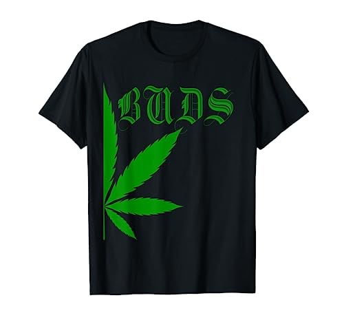 Matching Best Buds Couples Gift BFF Marijuana Leaf Weed T-Shirt