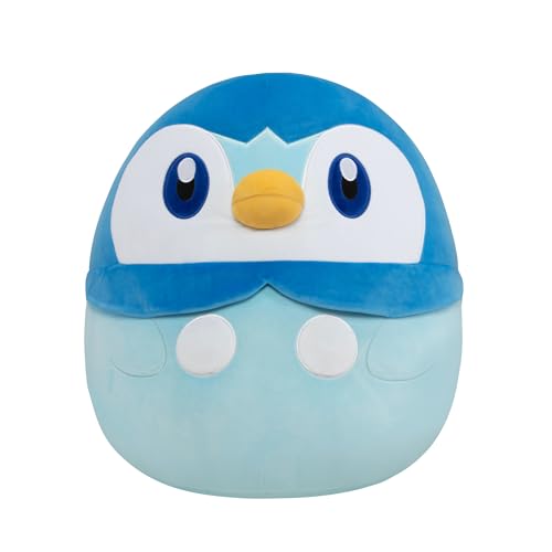 Squishmallows Pokemon 14-Inch Piplup Plush - Add Piplup to Your Squad, Ultrasoft Stuffed Animal Medium Plush, Official Kelly Toy Plush