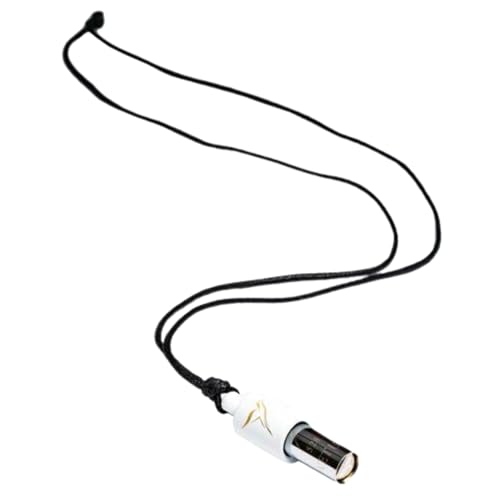 LOVETUNER Breathing & Meditation Tuning Necklace 528 Hz Whistle | 528 Hz Solfeggio Frequency | Breathwork Necklace Mindfulness Device for Anxiety & Stress Relief through Sound Healing (Waxed Cord White)