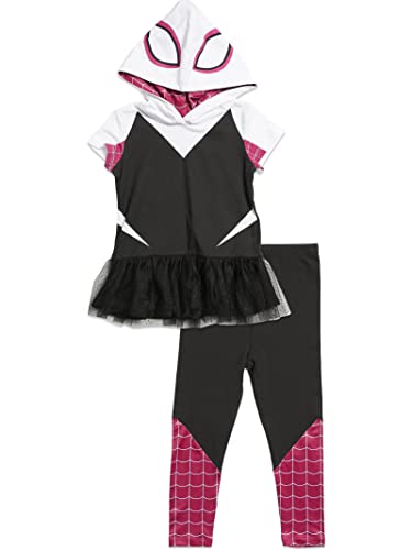 Marvel Spider-Man Spider-Gwen Ghost Spider Big Girls Cosplay T-Shirt and Leggings 10-12