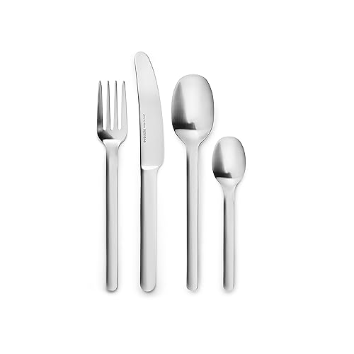 EVA SOLO | Nordic kitchen matt cutlery 16 pcs. | Classic matt stainless steel cutlery with personality and timeless style | Cutlery