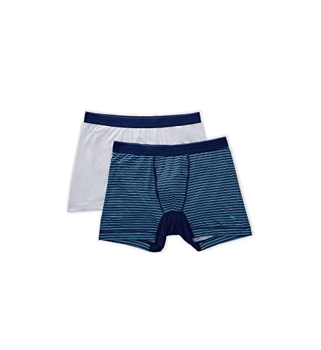 Tommy Bahama 2-Pack Mesh Tech Boxer Briefs Blue/Navy Stripe LG (36-38' Waist)