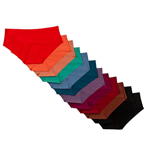 Alyce Ives Intimates Seamless Underwear for Women, 12 Pack No Show Panties, Laser Cut, Invisible under Yoga Pants