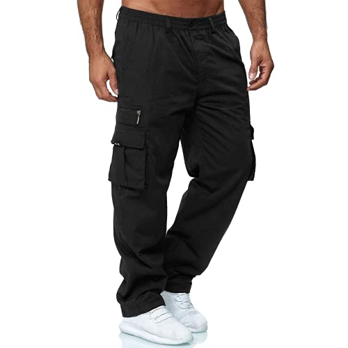 Men Casual Cargo Pant Lightweight Tactical Pant Hiking Jogger Classic Fit Multi Pockets XL