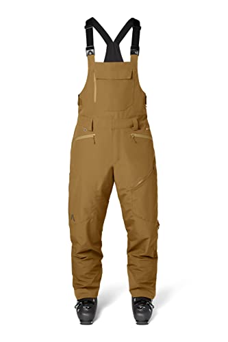 Flylow Men's Snowman Bib Insulated Waterproof Ski and Snowboard Pants - Rye - Medium