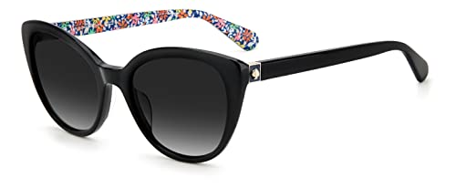 Kate Spade New York Women's Amberlee/S Cat Eye Sunglasses, Black/Polarized Gray, 55mm, 20mm