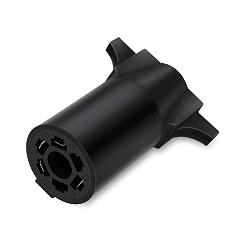 Nilight 7-Way to 4-Way Flat Blade Trailer Adapter Waterproof Rugged Nylon Housing 7-pin to 4-pin Trailer Wiring Adapter