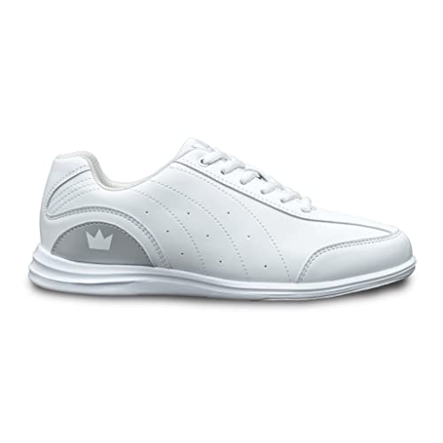 Brunswick Mystic Wht/Slvr Ladies Size 8,White/Silver