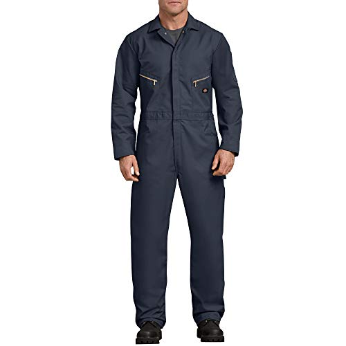Dickies Men's 7 1/2 Ounce Twill Deluxe Long Sleeve Coverall, Dark Navy, X-Large Regular
