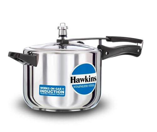Hawkins B30 Pressure Cooker, 5 Liter, Silver