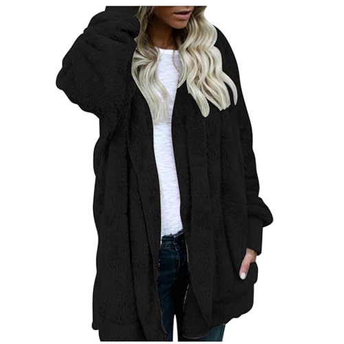 Today 2023 Oversized Sweater for Women 2023 Trendy Plaid Print Zipper Long Sleeve Fluffy Soft Coat Sweater Crewneck Sweatshirt Friday The 13th My Orders Lightning Clearance Deals B-Black