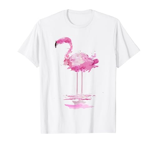 PINK FLAMINGO Watercolor Shirt | Bird Painter Tee Gift T-Shirt