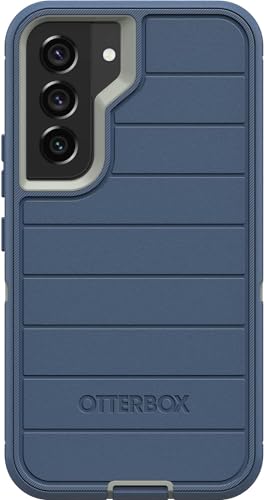 OtterBox Defender Series Case for Samsung Galaxy S22 (Only) - Case Only - Microbial Defense Protection - Non-Retail Packaging - Fort Blue (Fort Blue)