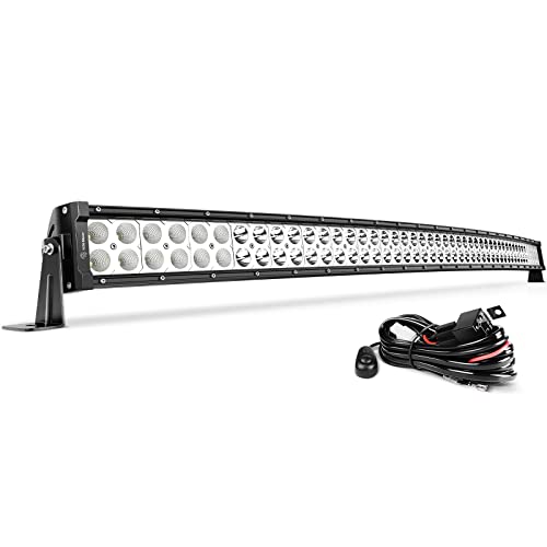 YITAMOTOR LED Light Bar 288W 50 inch Light Bar Spot Flood Combo Off Road Light with Wiring Harness Compatible for Pickup, Jeep, Truck, SUV, ATV, 4X4, 4WD, Boat