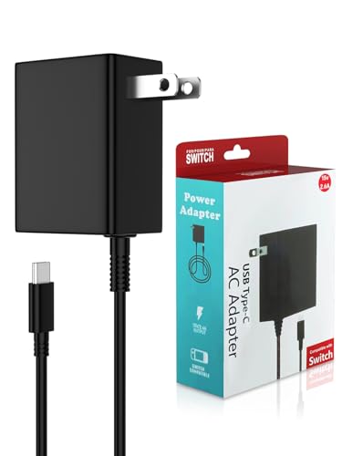 Charger for Nintendo Switch,Power Cord AC Adapter for Nintendo Switch/Switch Lite/Switch OLED/Switch Dock,15V/2.6A Supports TV Mode,Portable Travel Charger with 5.5FT Cable